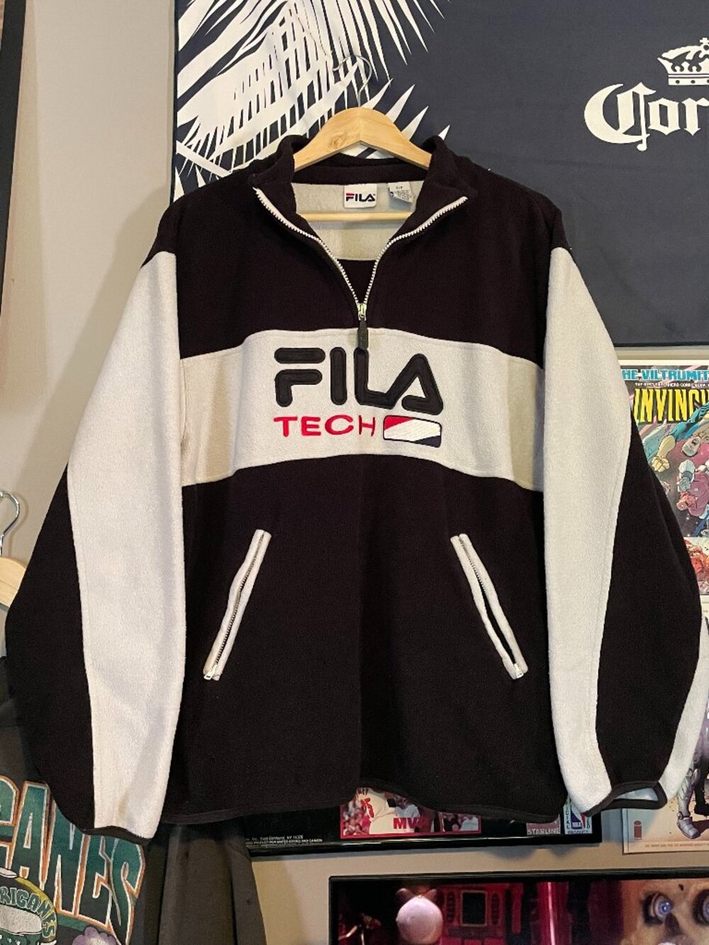 Vintage Fila Tech Quarter Zip Fleece